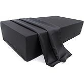 Bamboo Viscose Pillow Cube Pillowcase 24x12x5 Inch with Zipper - Sweat-Absorbent, Moisture-Wicking, Odor-Free Cube Pillow Case