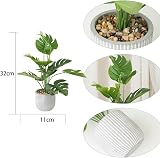 Leixi Artificial Plants Palm Tree in Pot 32cm Office Decor Greenery Leaves view 2