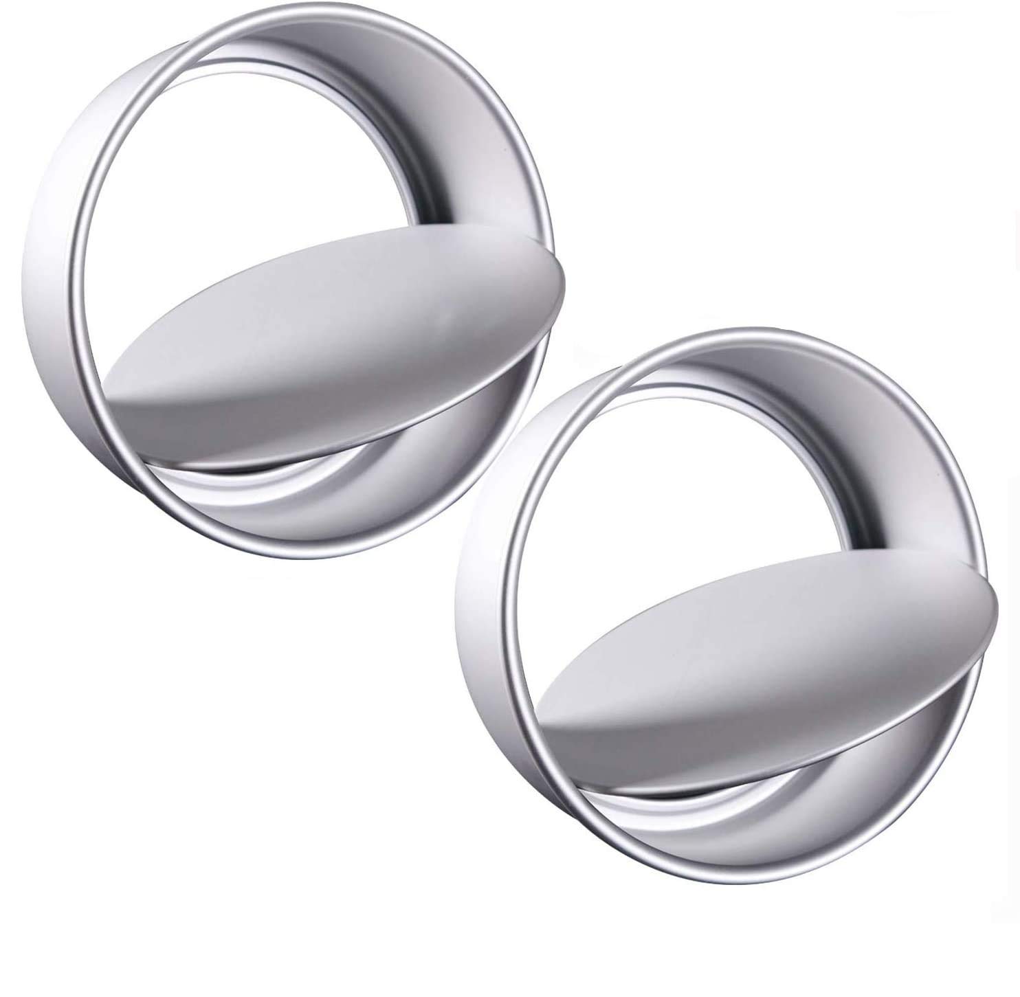 KENIY 2 Pack 5-Inch Non-Stick Deep Aluminum Round Cake Pan with Removable Bottom for Wedding/Birthday/Christmas Cake Baking Round Cake Tin Set with Loose Base (5 inch)