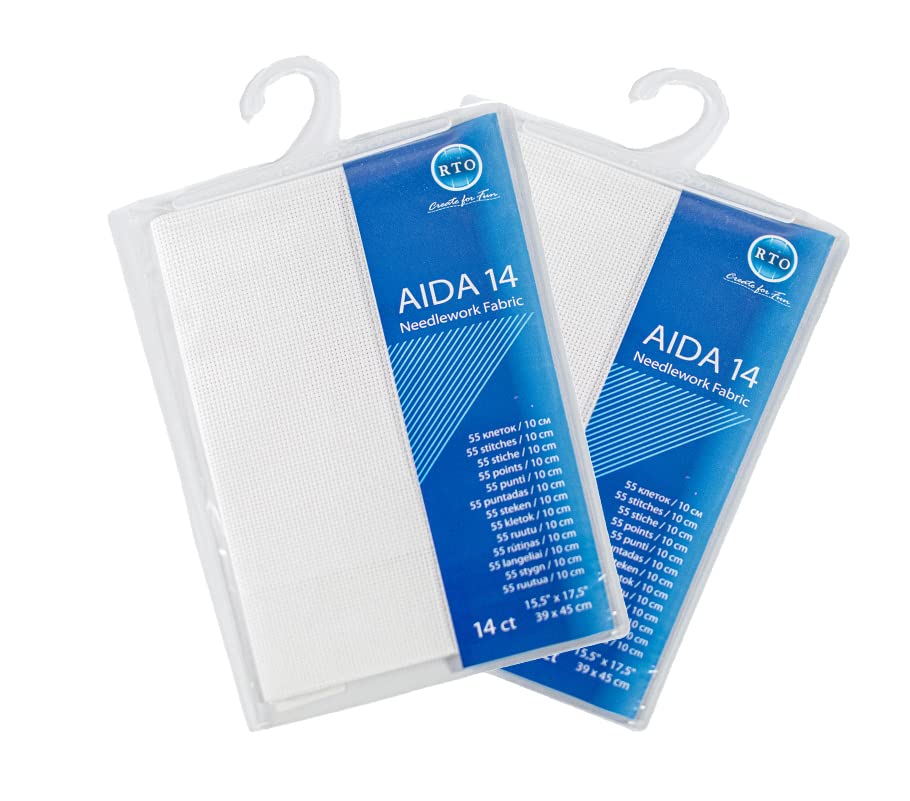 Mouldmaster Aida 14 Count White Pack of Two, 39cm x 45cm