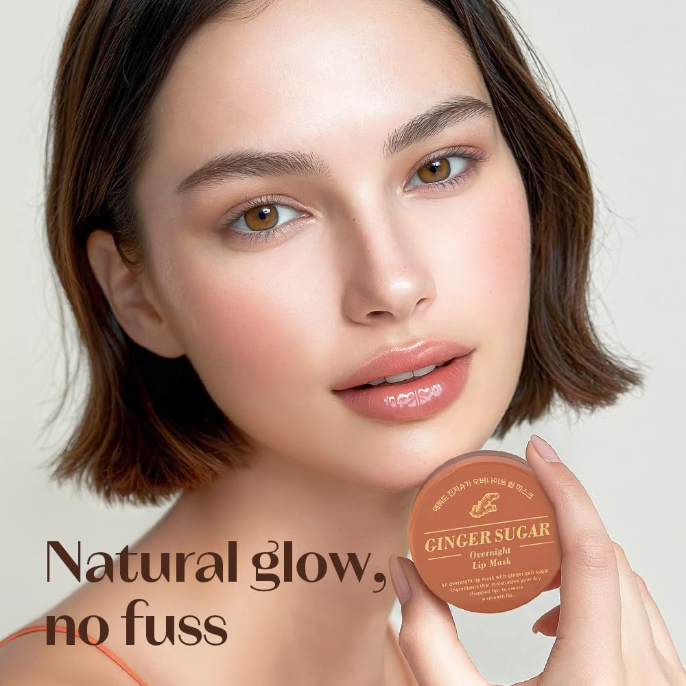 ETUDE Ginger Sugar Overnight Lip Mask 23g | Korean Lip Sleeping Mask Skin Care | Smooth and Moist Lips | Natural Ingredients Nourish & Hydrate Ginger Shea Butter Give Moisturizing Effect
