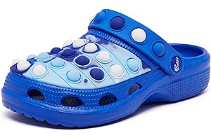 Engtoy Kids Clogs Boys Girls Garden Shoes Slip on Kids Slides Sandals Funny Lightweight Beach Slippers