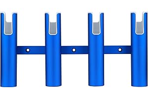 HOFFEN Aluminium Wall-Mounted Fishing Rod Holder for Boat, Garage & Marine - Holds Rods & Poles