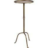Metal Martini Cocktail Table, Antique Brass