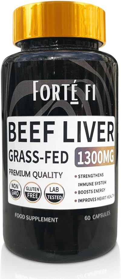 Grass-Fed Beef Liver Supplements Desiccated Freeze-Dried Capsules Vitamin A B12