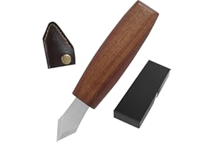 Taicols Double Slope Woodworking Marking Knife, Multi-Purpose Blade Marking Knife, Woodworking Marking Tool with Leather Shea