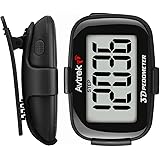 AVTREK 3D Step Counter Clip On with LED Backlight Pocket Pedometer for Walking Outdoor Activities Fitness Tracker Without Sma