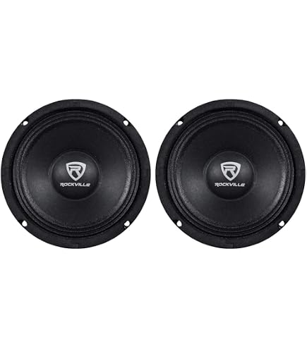 10" Auto Speaker Set 2) Rockville RXM104 10" 1200w 4-Ohm SPL Car Midrange Mid-Bass 2x Mid-Bass Lautsprecher 300W RMS