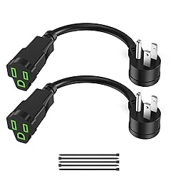 2 Pack Power Extension Cord 0.5FT/6Inch, Short 3