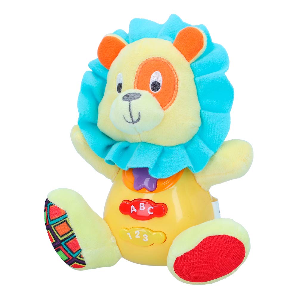 winfun ColorBaby 85178 Talking Plush Toy for Babies, Colourful Lights, Language: Spanish Lion