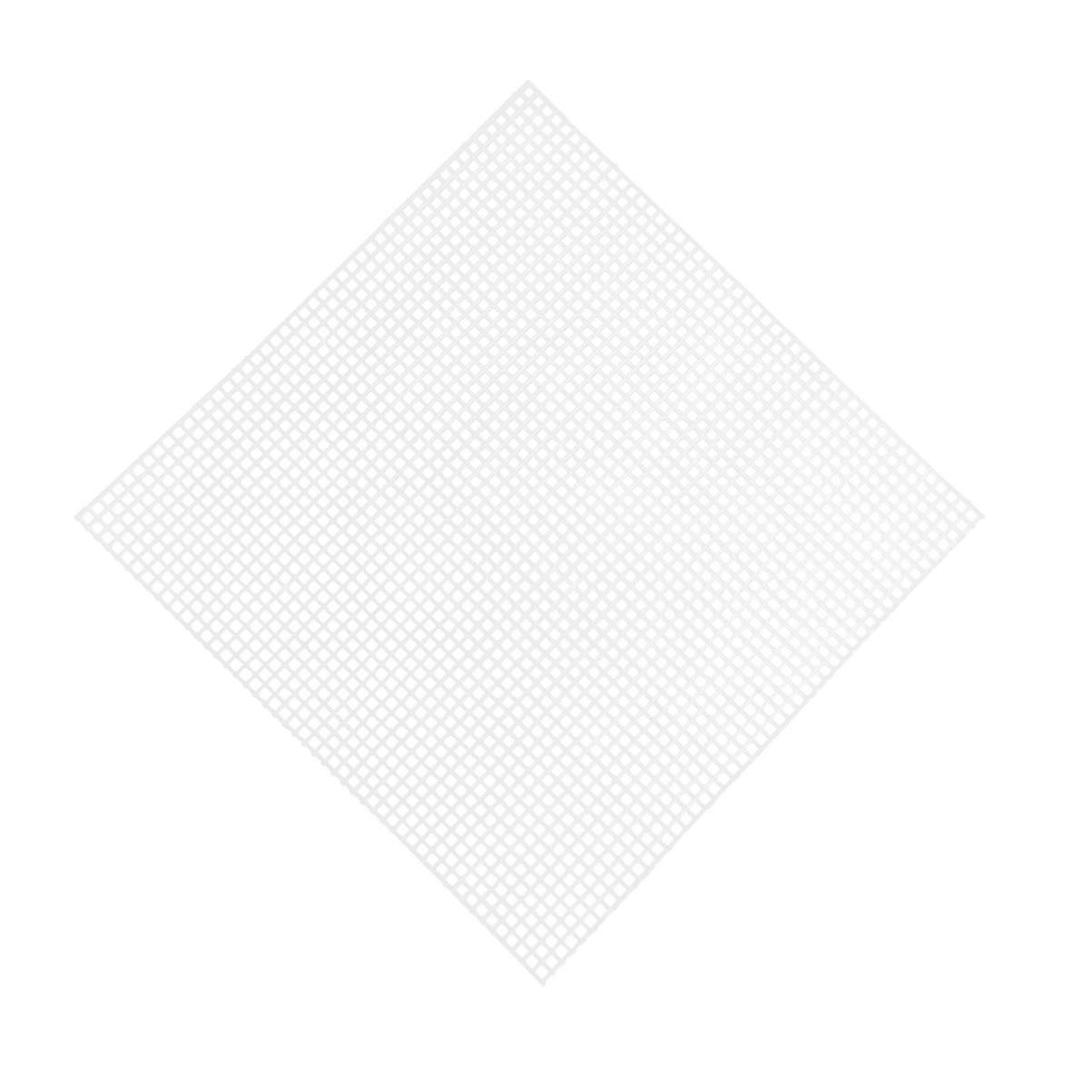Artibetter 10 Pieces Plastic Canvas DIY Canvas Shape Plastic Mesh for Cross Stitch Embroidery Needle Point Craft Needle Point Net Art Project 20 x 20 cm White