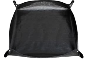 Oncpcare Waterproof Pet Playpen Mat for Rabbits 59×59 in — Large Reusable Tarp Base Gives Small Pets A Spacious, Comfortable Play and Rest Area (Black)