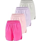 Mexholin Girls Athletic Shorts with Pockets Running Shorts for Girl,Soccer Short for Kids Teens Basketball Workout