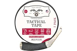 Zib Grips Protective Multipurpose Black Handgun Grip Tape - Waterproof 0.79 Inch x21.87 Yards, Matte Grip to Wrap Improve Handles, Multipurpose Tape for Guns/Cloth Hockey Tape, Stick Tape