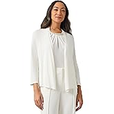 Kasper Womens Self Edge a Line Cardigan 3q Sleeves