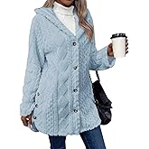 YYXWBBF Womens Cable Knit Cardigan Sweaters Winter Oversized Long Sleeve Button Open Front Sweater Coats