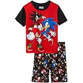 Sonic The Hedgehog Boys' Shorts and Sleep Shirt Kids Sleepwear 2 Piece Pajama Set