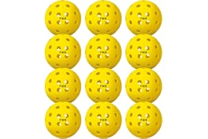 Feel my rhythm Pickleball Balls,40 Hole Outdoor Balls, USA Pickleball Approved Pickle Ball for Tournament Play, Crack-Resistant, Aerodynamics, 4 /12Packs