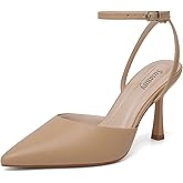 Susanny Heels for Women Stiletto Closed Pointed Toe Backless Dress Shoes High Heels Sexy Kitten Pumps Wedding Guest Party Dance Prom Dressy Comfort Shoes