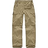 Men's Hiking Pants Convertible Cargo Pants Zip Off Waterproof Lightweight Quick Dry Safari Fishing Camping Scout Pants