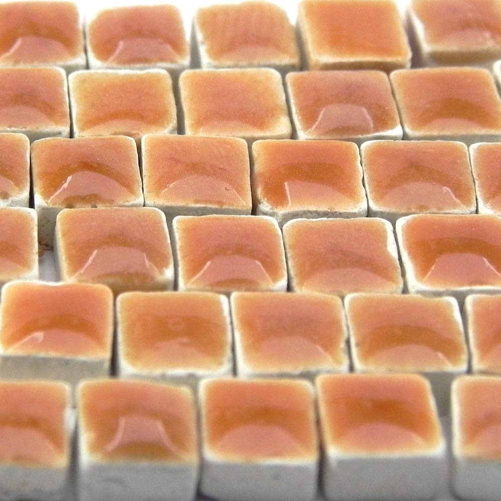 Micro Mosaic Tiles 3/16inch 5x5mm, 1000 pcs, Yellow Orange, WO01
