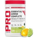 GNC Pro Performance Amino Complete, Lemon Lime, 16.3 Oz, 30 Servings | Athletic Training Support, Essential Amino Acids, BCAA and Electrolytes, Zero-Sugar, Gluten-Free