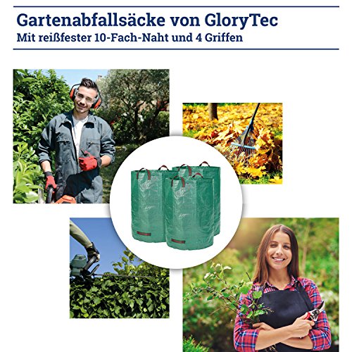 Glorytec 3Pack 80 Gallons Garden Bag Extra Large Reusable Leaf Bags