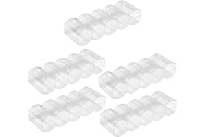 SODFAS 5 Clear Acrylic Poker Chip Trays with Cover Professional Grade Casino Tray for Texas Hold'em Poker Games Holds 100 Chips Each