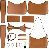 WADORN DIY Handbag Making Material Kits, PU Leather Shoulder Bag Sewing Kits Handmade Women's Underarm Bag Kits DIY Leather Bag All Materials Accessories, 10.2x2.8x7.1 Inch