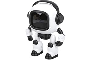 Zopsc AI Companion Robot, Rechargeable Interactive Talking Robot with Dynamic Blue Eye Expressions, Role Switching, English C