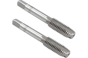 Bonsicoky 2 Pcs Metric Machine Tap M12 x 1.75mm, HSS Machine Right Hand Thread Tap for Machinist Repair DIY