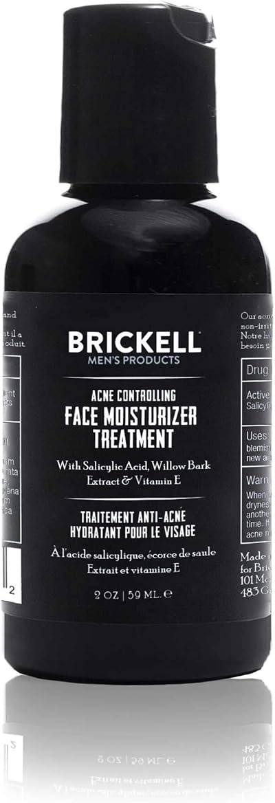 Brickell Men's Acne Controlling Face Moisturizer 2% Salicylic Acid 59ml Natural