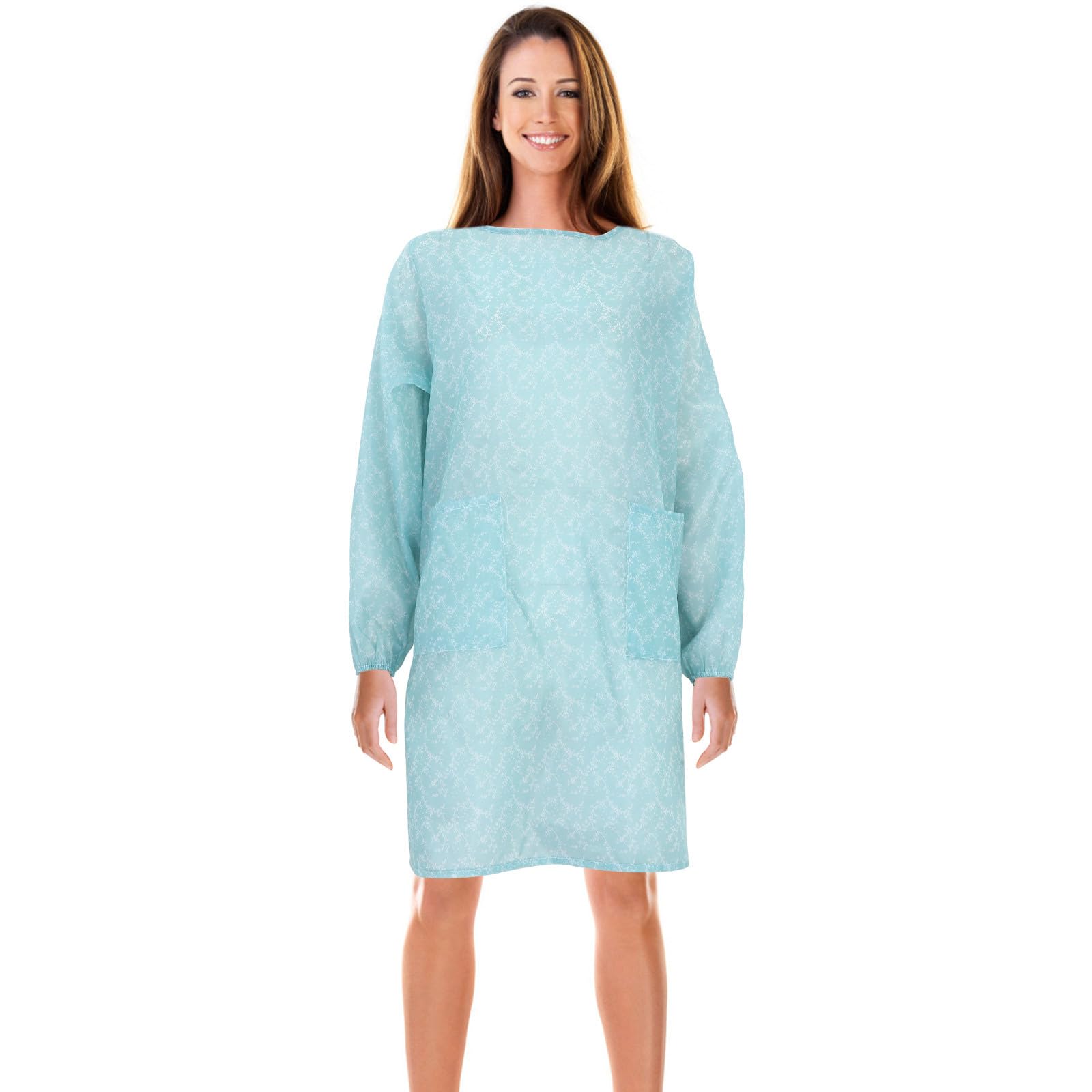 EXCEART Waterproof Apron with Sleeves for Women Long Sleeve Cooking and Housework Aprons Durable Kitchen Smock for Home Restaurants and Gardening Easy to Wear Full Coverage Overclothes