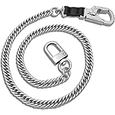 Ahiller 25" Long Wallet Chain for Men, Lightweight Stainless Steel Keychain with Alloy Double Lock Carabiner for Daily