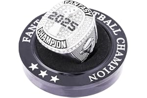 ZZXZJW 2025 Fantasy Football Championship Ring Trophy Award for Fantasy Football League Winner