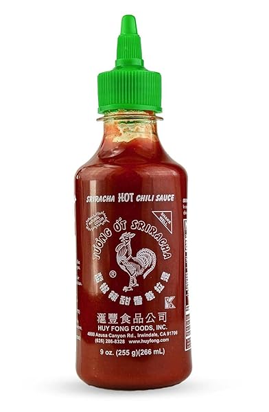 HUY FONG, SRIRACHA HOT CHILI SAUCE, 9 OUNCE BOTTLE