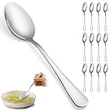 12 Pcs Dinner Spoons Set, Food-Grade Stainless