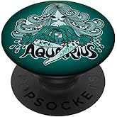 Aquarius Sign Zodiac Horoscope Astrology Symbol Birth PopSockets Adhesive PopGrip