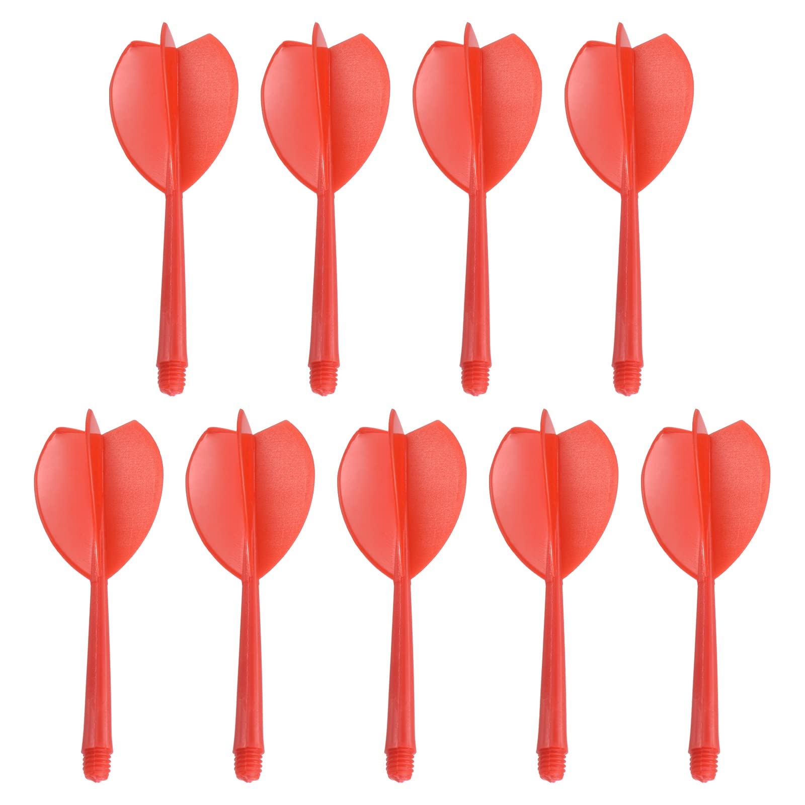 PATIKIL Integrated Dart Shaft & Flights, 9 Pack Lightweight Plastic Dart Flight Set, Red