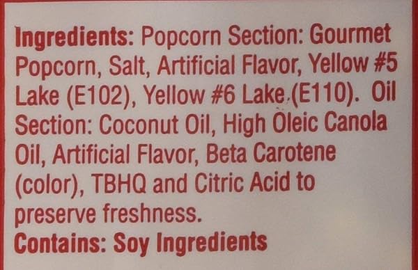 GOLD MEDAL POPCORN KIT COCONUT, 8OZ KIT FOR 6 OZ POPPER, 36 COUNT