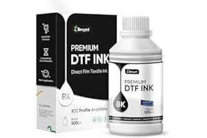 Beryzol DTF Black Ink for PET Film, Premium Pigment Ink for Epson L1800/L800/R2400/P400/P800/XP15000/ET-8550 Heat Transfer Printing Direct to Film (500ml)