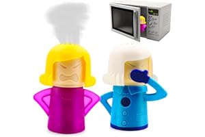 Abnaok Angry Mom Microwave Cleaner and Chilly Mama Fridge Deodoriser 2PCS Easily Clean in Minutes for Home or Office with English Manual