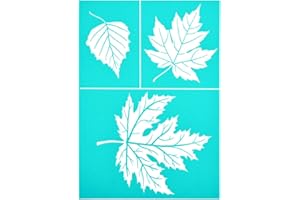 YeulionCraft Self-Adhesive Silk Screen Stencils Mesh Transfers Reusable Sign Stencils DIY Festival Painting on Wood Home Decor, Maple Leaf