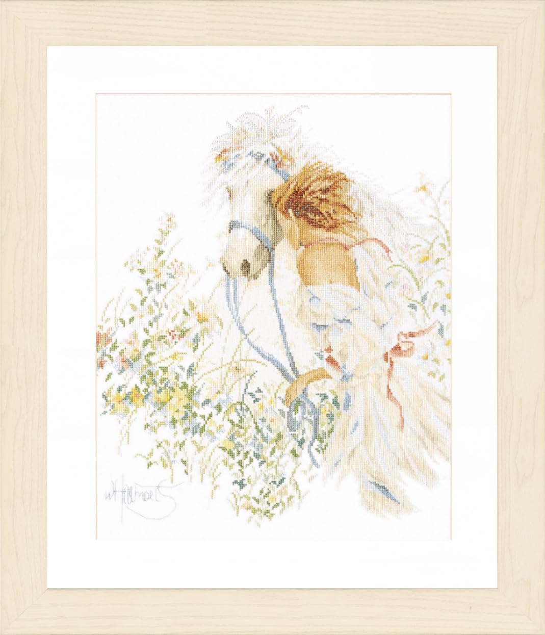 Lanarte PN-0007952 Horse and Flowers, Pack of 1, Beige