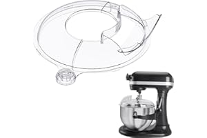 TALADAD Pouring Shield for KitchenAid Stand Mixers Bowl Lift 6-7 QT Stainless Steel (Only),Safety Pouring Shield,Splatter Guard for Kitchen aid Mixer Bowl,Kitchen aid Accessories and Attachments