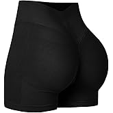 YWBIN Women Workout Shorts V Back Seamless High Waisted Butt Lifting Scrunch Gym Yoga Biker Shorts