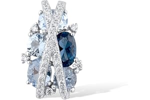 Santuzza 925 Sterling Silver Cubic Zirconia Twisted Pendant for Women