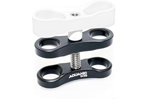 1'' Standard Ball Clamp Mount,360°Clip Adapter Bracket for Underwater Diving Light Arm Tray System Photography Diving Camera 