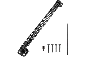 SANKINS 11-1/2" Gate Spring Self Closing Heavy Duty Outdoor Door Spring Automatic Metal Gate Closure Hardware with Adjustable Tool for Wooden and Vinyl Fence, Black