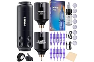 Mast Sensor Tattoo Pen Kit, Wireless Tattoo Machine Gun Kit with Cordless Tattoo Battery Power Supply by Mastlabs 10Pcs Pro C